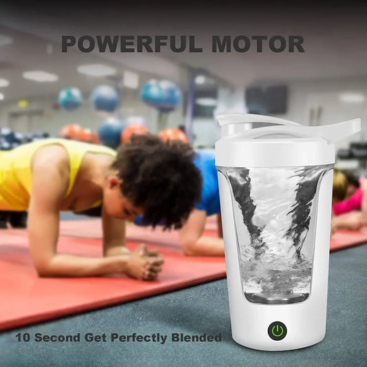PowerMix™ Electric Protein Shaker – 450ml Portable Blender Cup