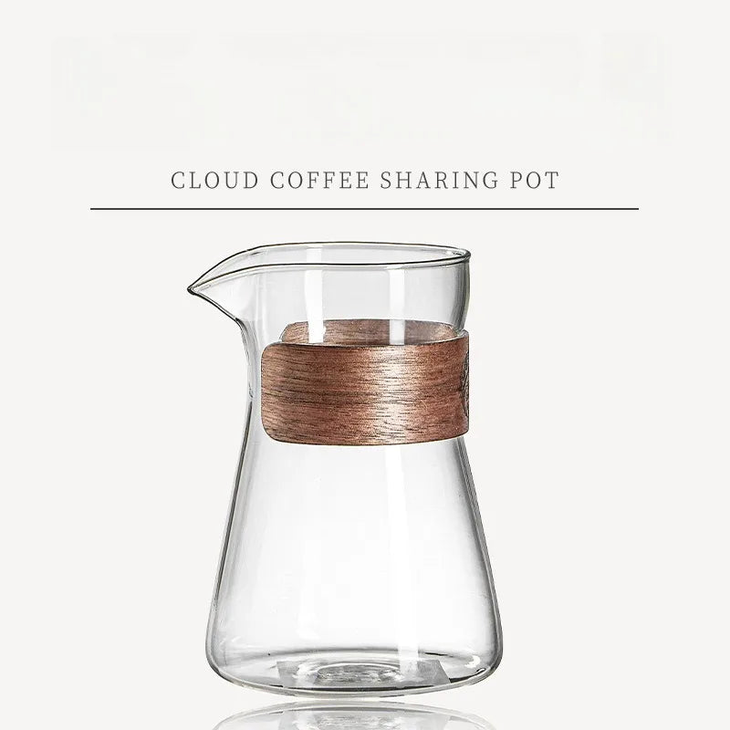 Élégante carafe à café en verre borosilicate 500/600 ml