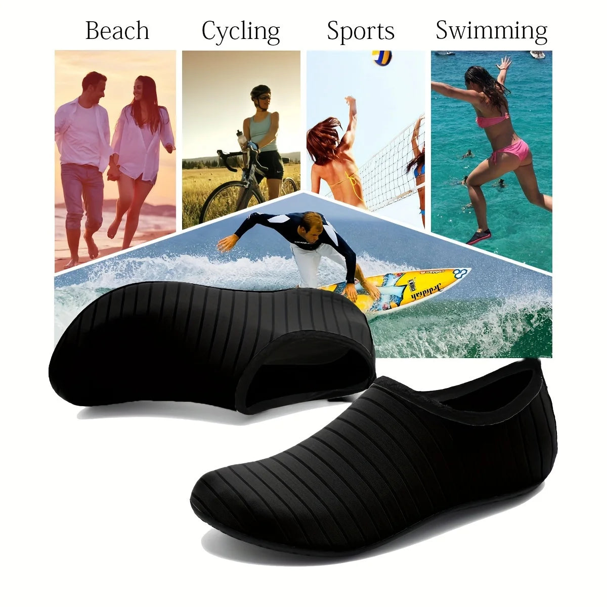 WaveGrip™ 🏖️👣 – Anti-Slip Beach & Water Sports Shoes for Men & Women