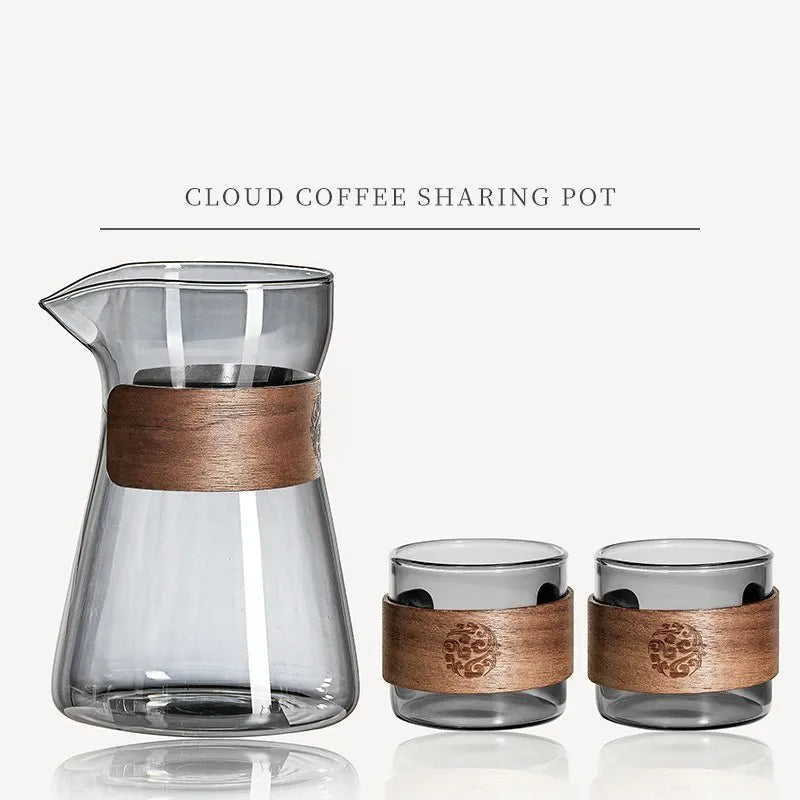 Élégante carafe à café en verre borosilicate 500/600 ml