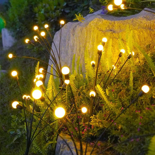 TwinkleTrail™ Firefly Path Lights 🌌🌼 – Solar Powered Waterproof Outdoor Glow