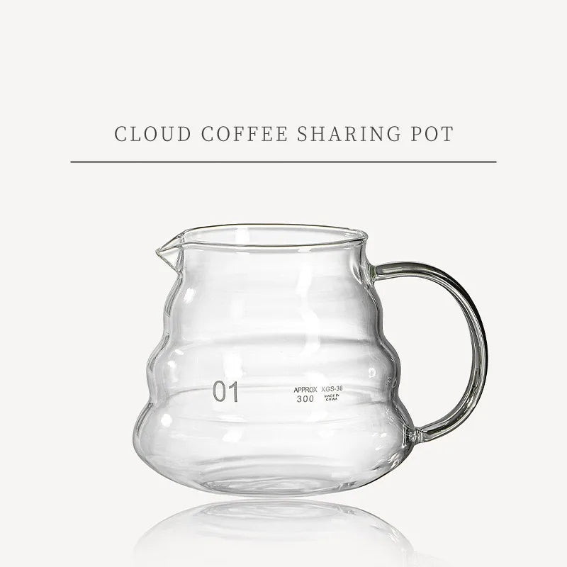 Élégante carafe à café en verre borosilicate 500/600 ml
