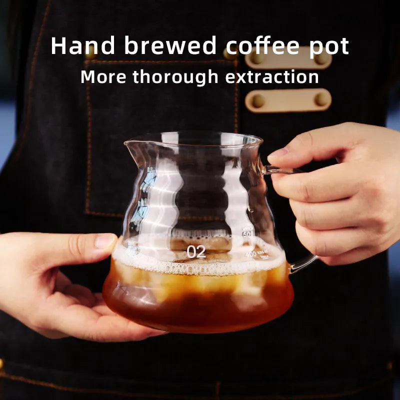 Élégante carafe à café en verre borosilicate 500/600 ml