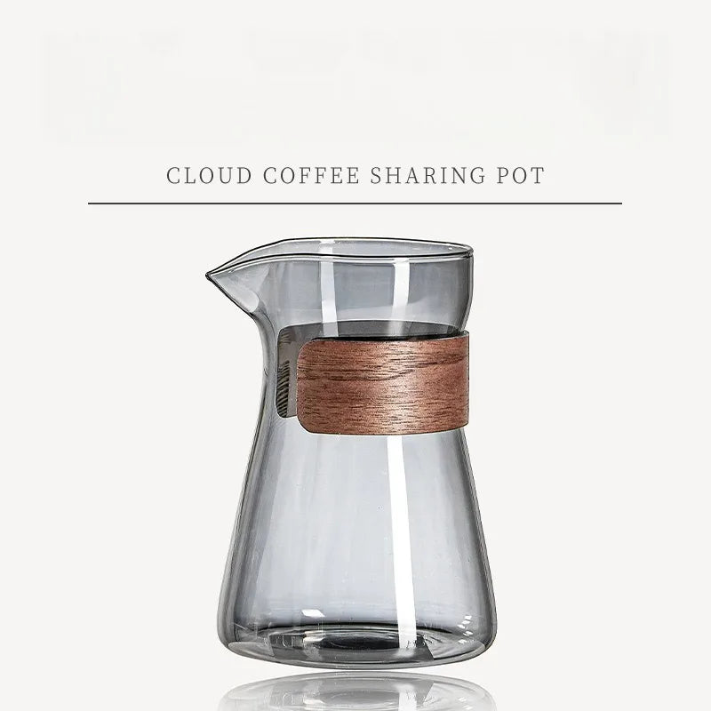 Élégante carafe à café en verre borosilicate 500/600 ml
