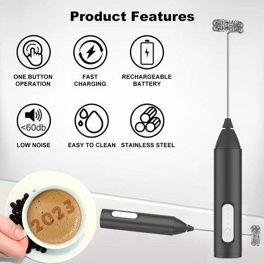 FrothiPro™ 3-Speed Mini Milk Frother & Coffee Mixer