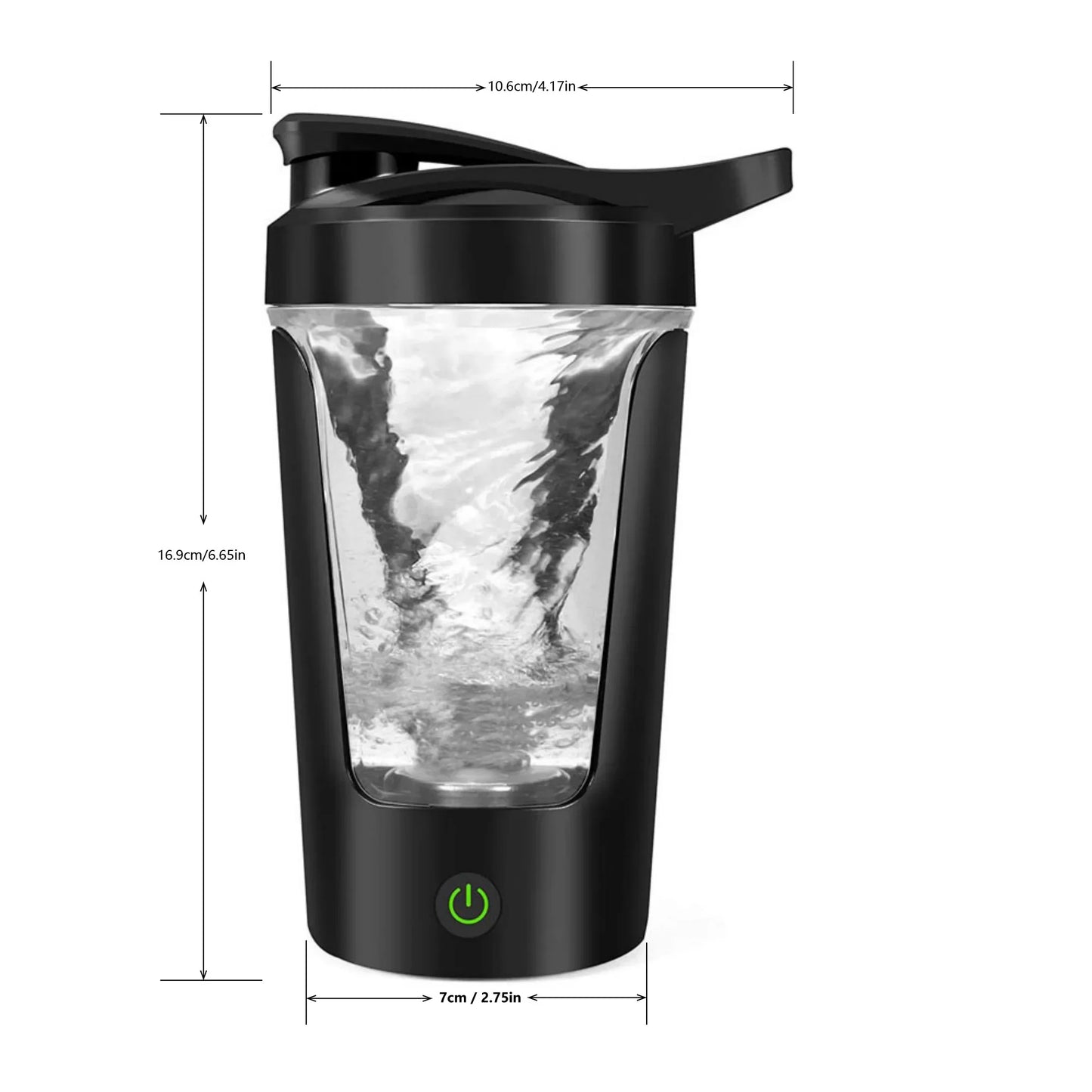 PowerMix™ Electric Protein Shaker – 450ml Portable Blender Cup