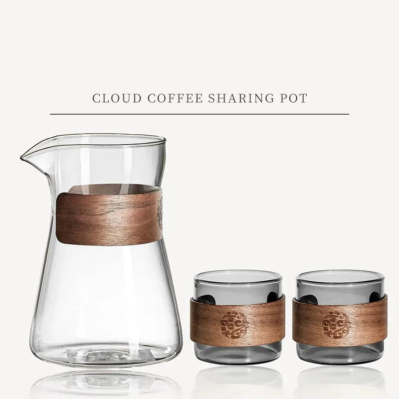 Élégante carafe à café en verre borosilicate 500/600 ml