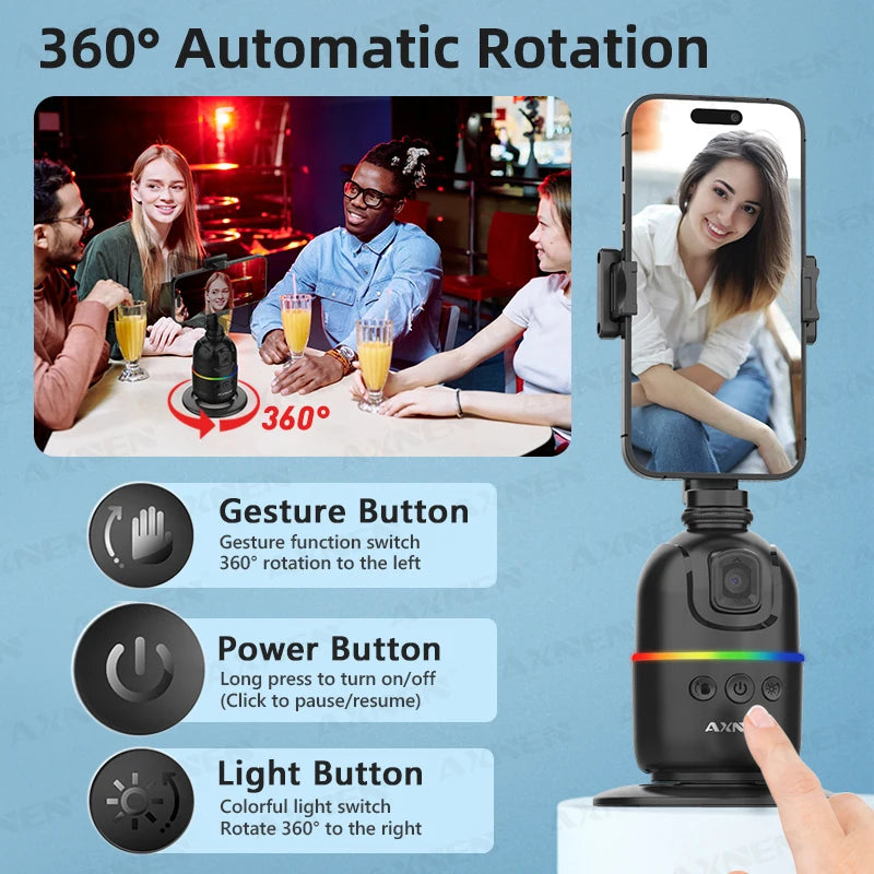 IntelliTwist™ – Auto-Rotate Face Tracking Stabilizer for Smartphones