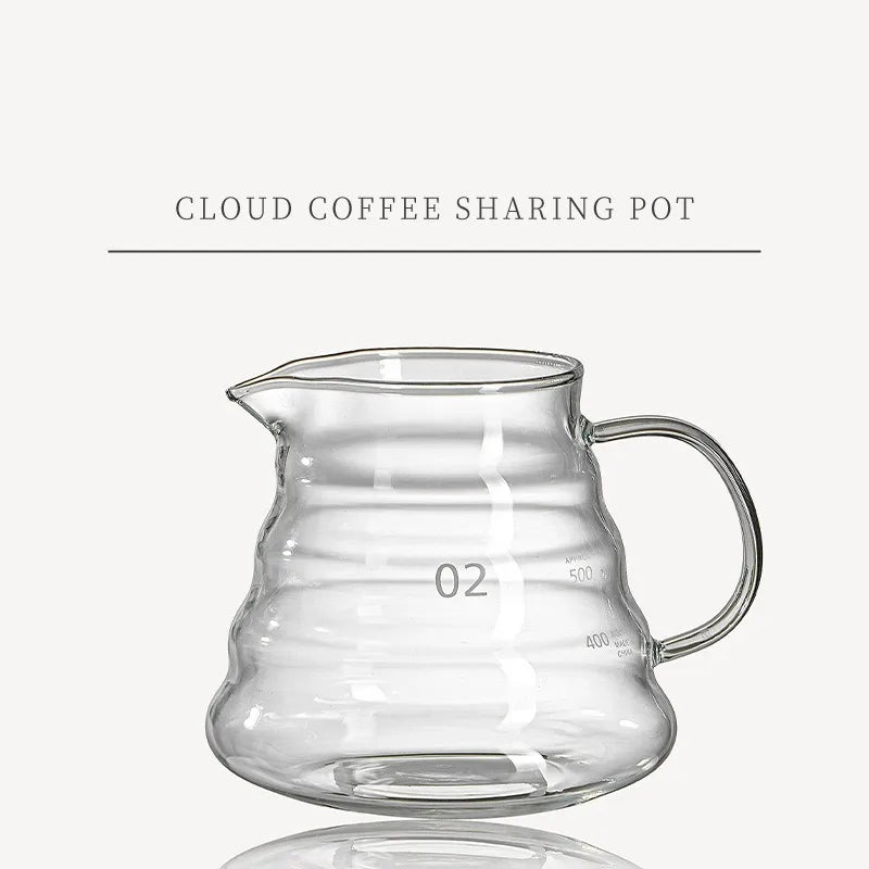 Élégante carafe à café en verre borosilicate 500/600 ml