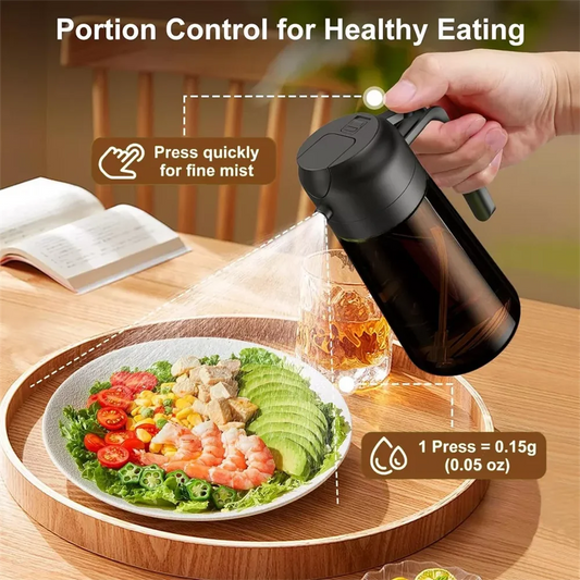 OilEase Pro™ 🫒 – Leakproof 2-in-1 Olive Oil Bottle for Frying, Salads & BBQ