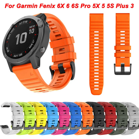 FenixFlex™ – Silicone Sport Band for Garmin Fenix & Epix Series (20–26mm)