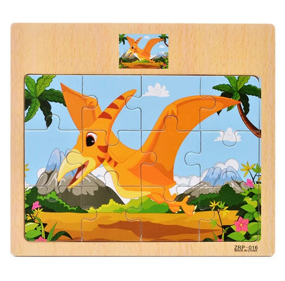 BrainBlox™ – Wooden Puzzle Set for Toddlers (Animals & Vehicles)