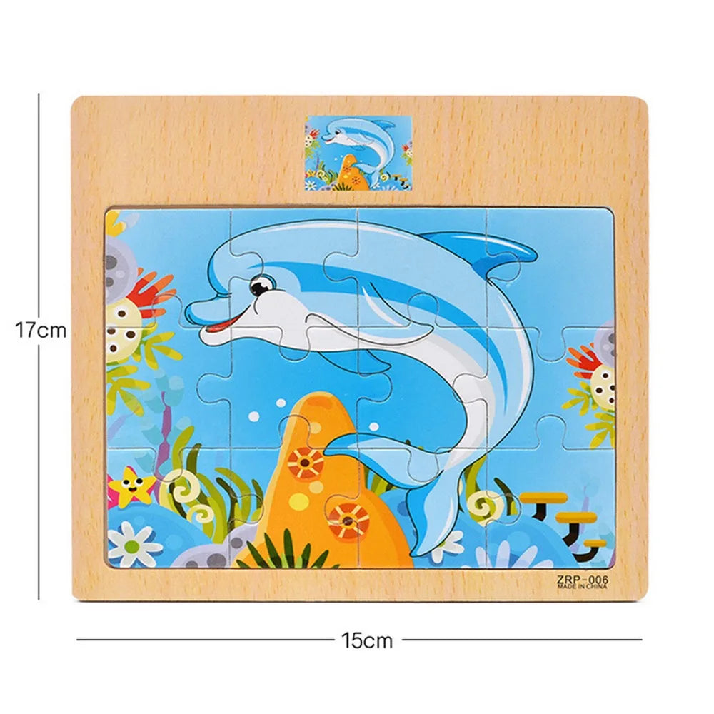 BrainBlox™ – Wooden Puzzle Set for Toddlers (Animals & Vehicles)