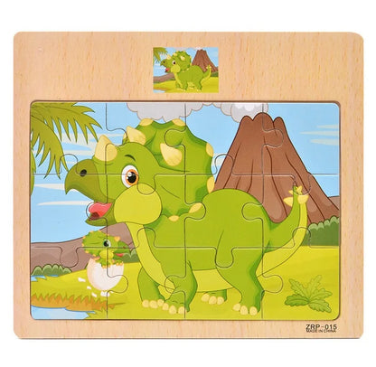 BrainBlox™ – Wooden Puzzle Set for Toddlers (Animals & Vehicles)