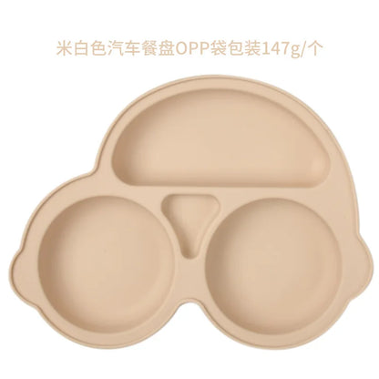 HappyMealMate™ 😊🍽️ – Baby Silicone Suction Plate with Cartoon Design