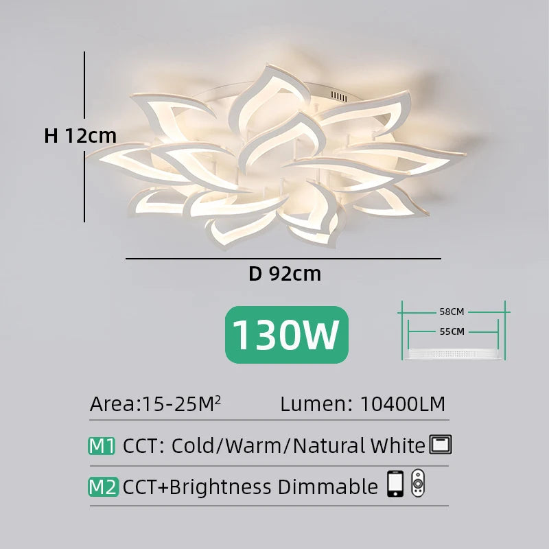 LumaGlow™ – Smart LED Ceiling Chandelier (Dimmable Pendant Light)