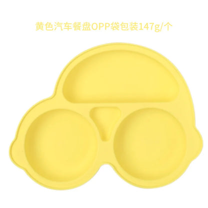 HappyMealMate™ 😊🍽️ – Baby Silicone Suction Plate with Cartoon Design