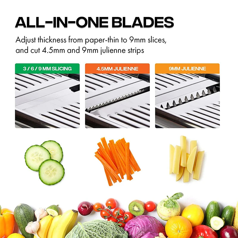 SliceMaster™ Pro – Adjustable Mandoline Slicer for Veggies 🥕🥔🍅