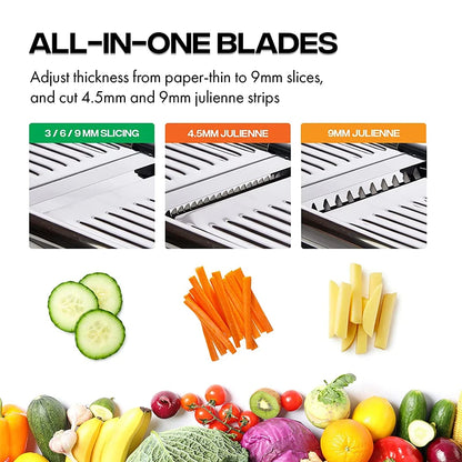 SliceMaster™ Pro – Adjustable Mandoline Slicer for Veggies 🥕🥔🍅