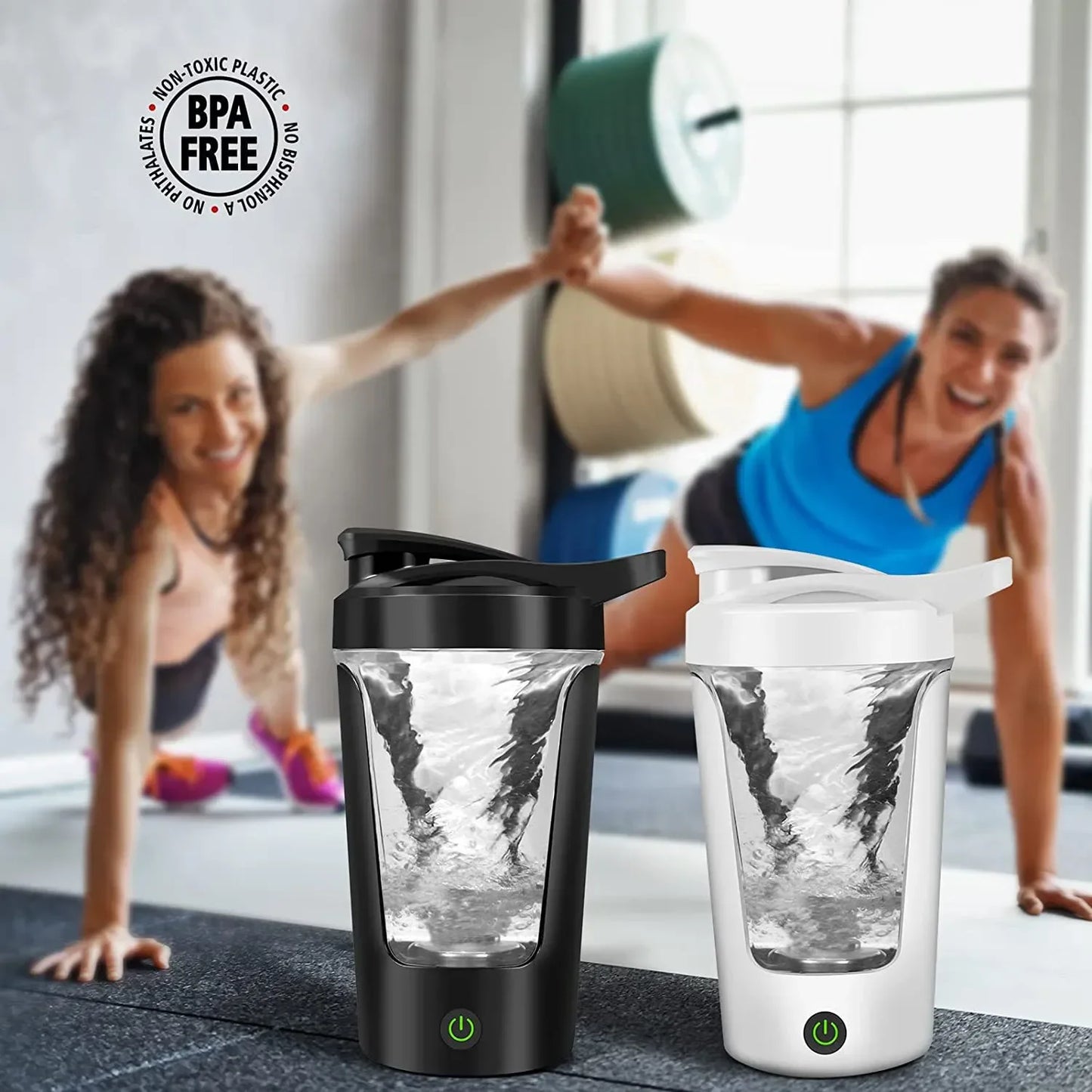 PowerMix™ Electric Protein Shaker – 450ml Portable Blender Cup