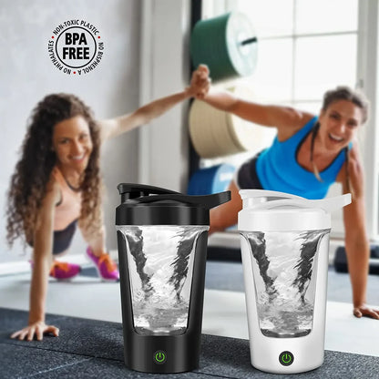 PowerMix™ Electric Protein Shaker – 450ml Portable Blender Cup