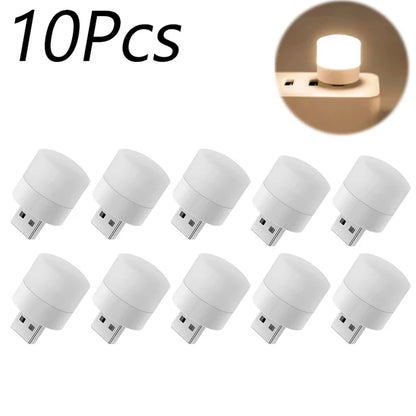 💡📘 GlowPort™ USB Mini Night Light – Warm White Eye-Care Reading Lamp