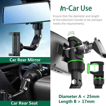 ViewGrip™ – 360° Rearview Mirror Phone Holder for All Smartphones