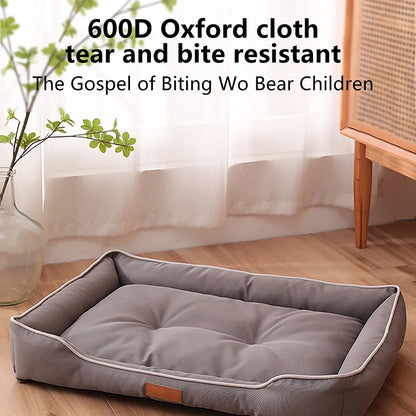 PawsShield™ – Waterproof Dog Bed for All Seasons (Anti-Bite + Thick Padding)