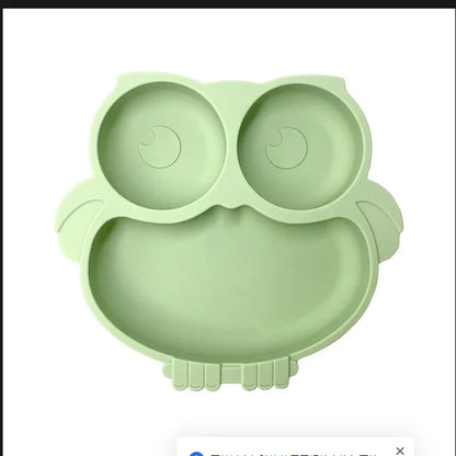 HappyMealMate™ 😊🍽️ – Baby Silicone Suction Plate with Cartoon Design