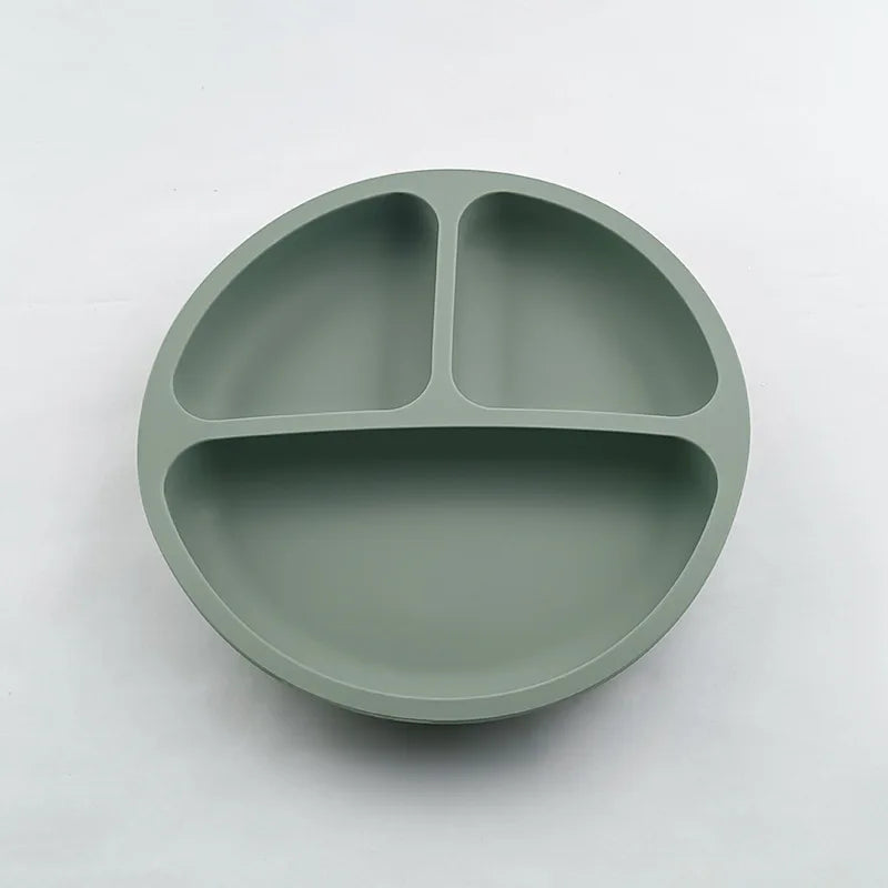 HappyMealMate™ 😊🍽️ – Baby Silicone Suction Plate with Cartoon Design