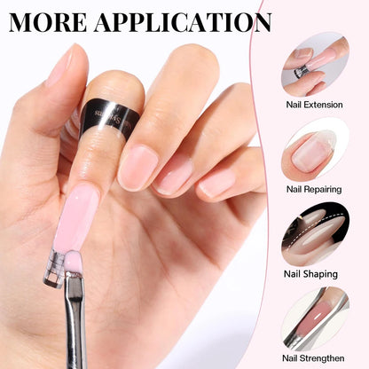 NailLuxe™ 🥛🧱 – 30ML Milky White Hard Gel for Nail Extensions & Reinforcement
