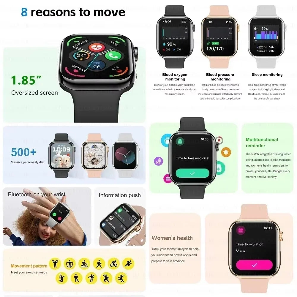 VersaTune™ – Waterproof AMOLED Smartwatch with Bluetooth Music & NFC
