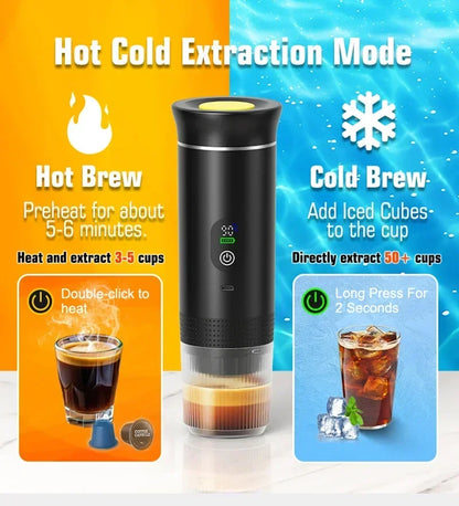 BrewNomad™ 3-in-1 Portable Espresso Machine – For Car, Home & Travel