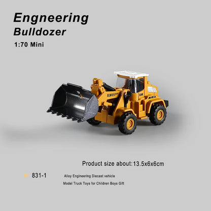 TinyConstruct™ 🏗️ – Mini Metal Construction Vehicles Toy Set