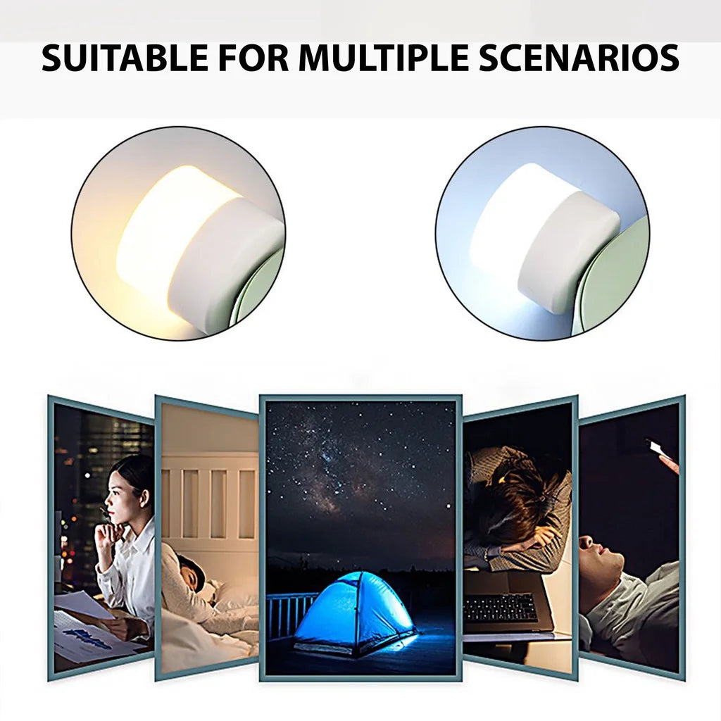 💡📘 GlowPort™ USB Mini Night Light – Warm White Eye-Care Reading Lamp