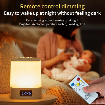 DreamGlow™ 🛌💡 – LED Bedside Clock Lamp with Touch Switch & Soothing Light Display