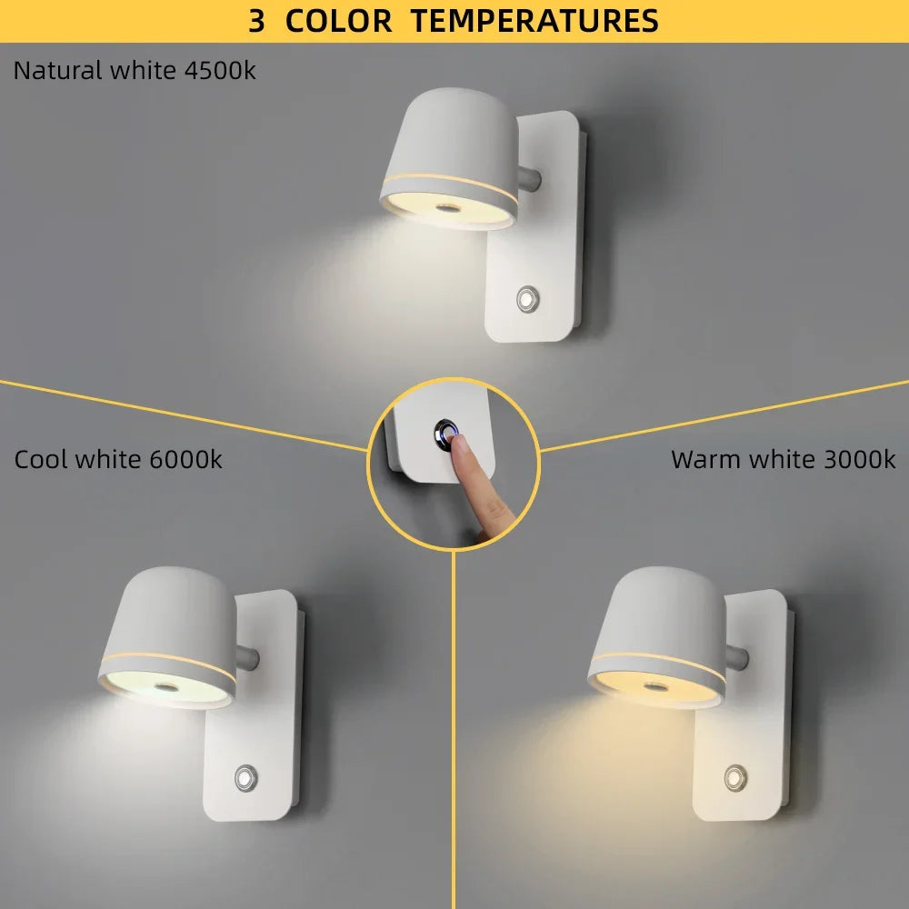 BrightEase™ ✨🔆 – Modern Touch-Control Wall Sconce with Adjustable LED Light & 3-CCT Settings