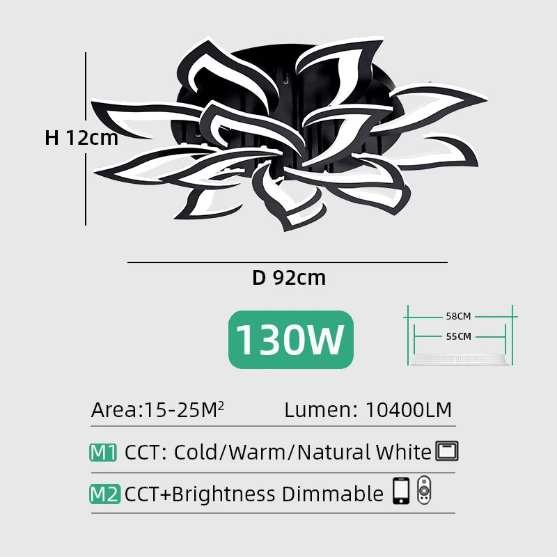 LumaGlow™ – Smart LED Ceiling Chandelier (Dimmable Pendant Light)