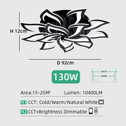 LumaGlow™ – Smart LED Ceiling Chandelier (Dimmable Pendant Light)
