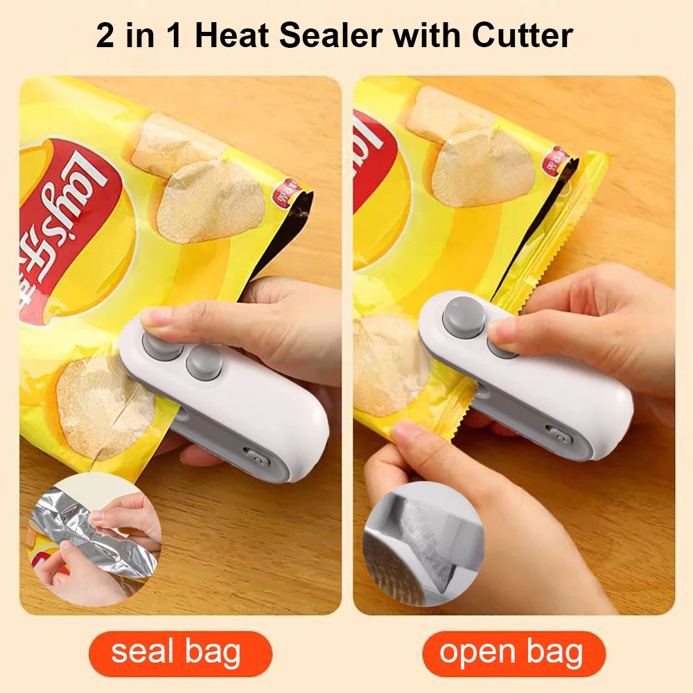 FreshLock™ Portable Heat Sealer – Snack & Food Resealer