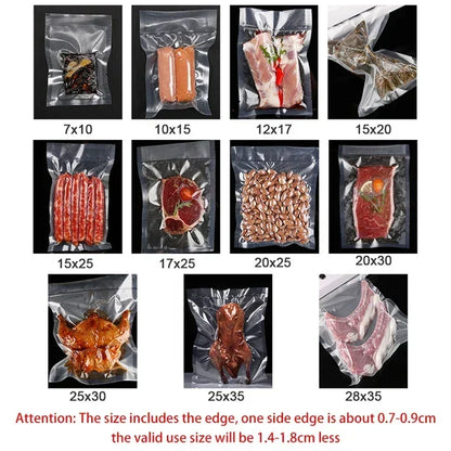 SealMate™ 100-Pack Vacuum Bags – BPA-Free Sous Vide & Food Storage