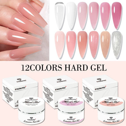 NailLuxe™ 🥛🧱 – 30ML Milky White Hard Gel for Nail Extensions & Reinforcement
