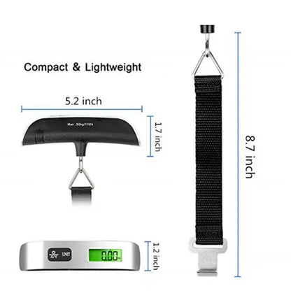 TripWeigh™ – Portable Digital Luggage Scale with LCD Display (110lb/50kg)