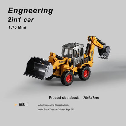 TinyConstruct™ 🏗️ – Mini Metal Construction Vehicles Toy Set