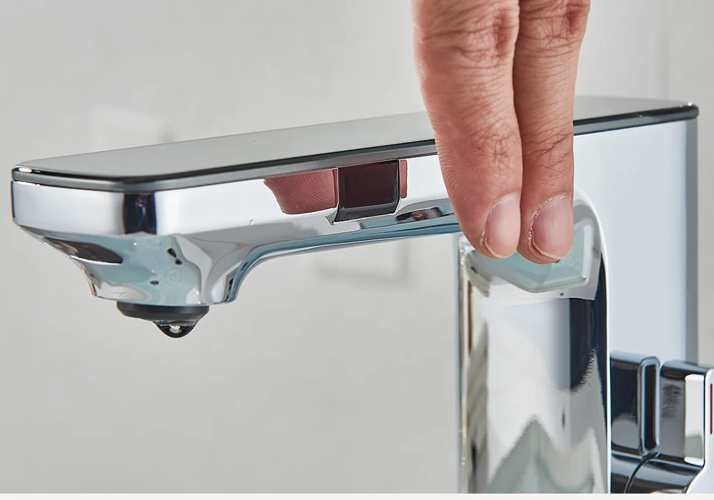 AquaSense Pro™ – Touchless Bathroom Faucet with Smart Display