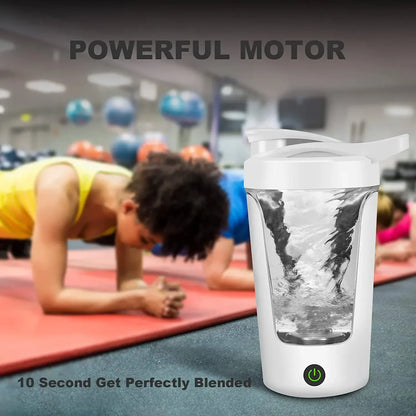 PowerMix™ Electric Protein Shaker – 450ml Portable Blender Cup