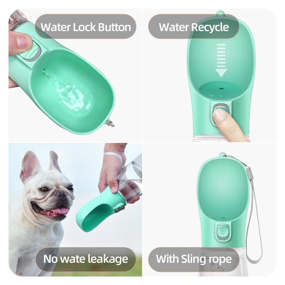 ThirstMate™ – Dog Travel Water Bottle with Built-In Bowl