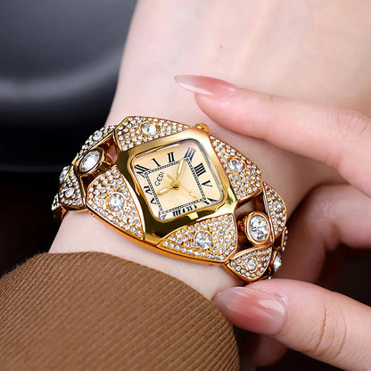 AuroraTime™ 💫🩷 –  Luxury Women’s Wristwatch with Diamonds & Waterproof Design