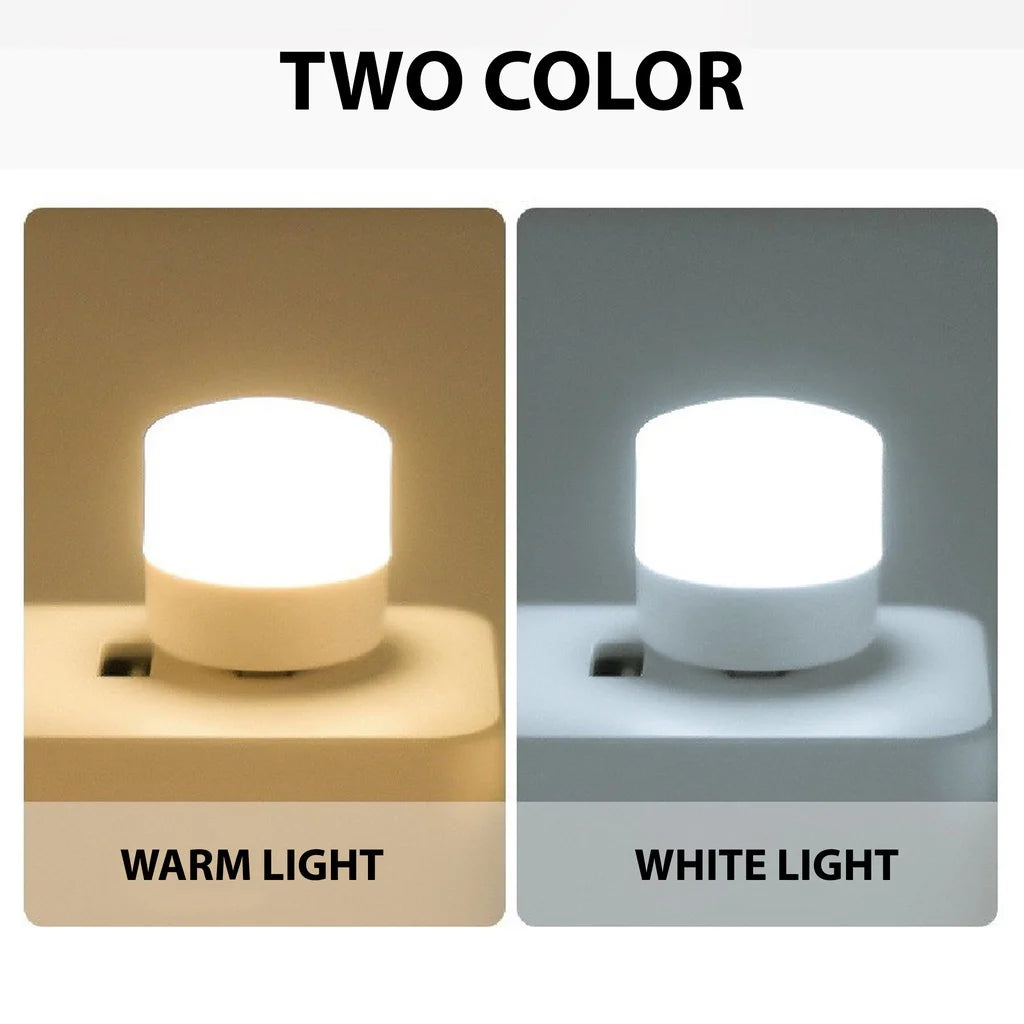 💡📘 GlowPort™ USB Mini Night Light – Warm White Eye-Care Reading Lamp