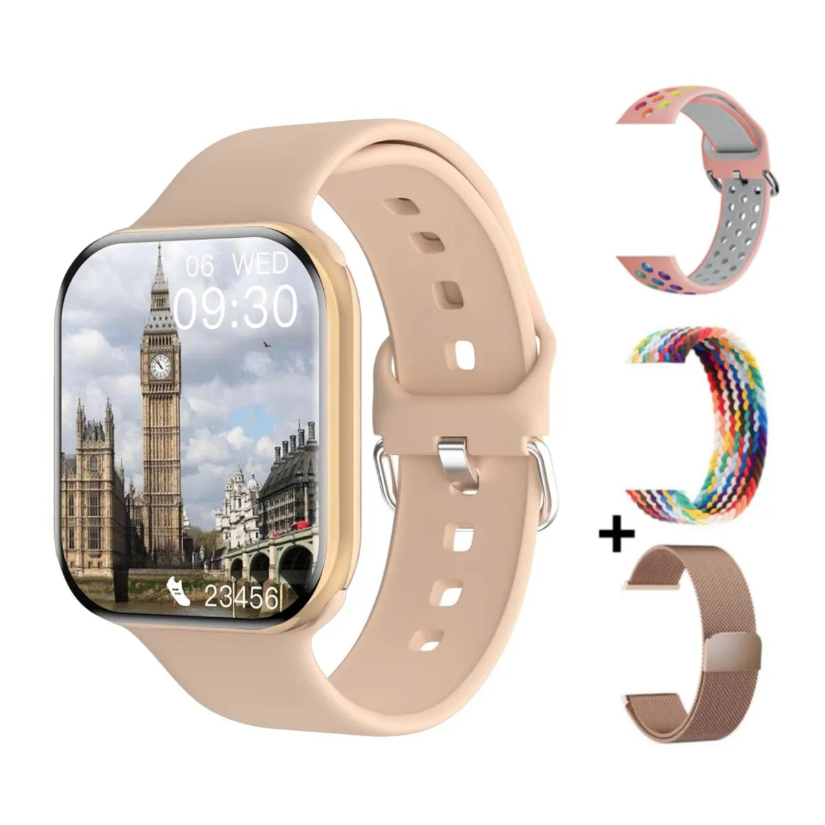 AureliaTime™ – Luxury Gold-Plated Square Quartz Watch for Women
